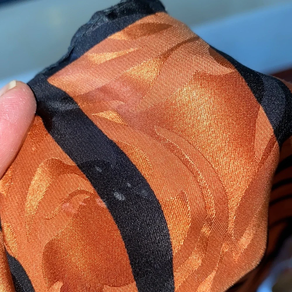 Vintage Italian 100% Silk Scarf Animal Print Pictorial Square 34”